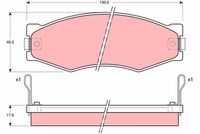 комплект спирачно феродо, дискови спирачки