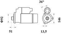 Thumbnail - Startmotor / starter - MS783 - MAHLE