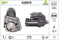 Starter VALEO, Cod: 432670