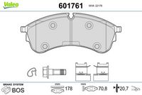 Комплект спирачно феродо, дискови спирачки 601761 VALEO