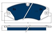 Bremsbelagsatz, Scheibenbremse