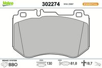 Bremsbelagsatz, Scheibenbremse
