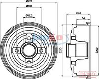 Tambur frana JAPKO, Cod: 560412C