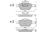 комплект спирачно феродо, дискови спирачки
