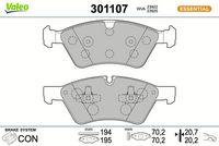 Bremsbelagsatz, Scheibenbremse