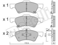 Комплект спирачно феродо, дискови спирачки 22-0623-0 METELLI