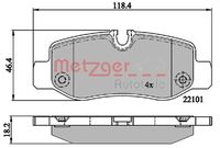 Bremsbelagsatz, Scheibenbremse