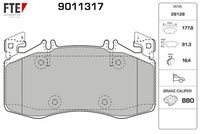 Bremsbelagsatz, Scheibenbremse