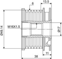 Ελεύθερη περιστροφή γεννήτριας VALEO NEW SPARE PART