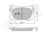 Set placute frana,frana disc CIFAM, Cod: 822-1093-0
