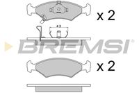 Комплект спирачно феродо, дискови спирачки BP2647 BREMSI