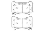 комплект спирачно феродо, дискови спирачки