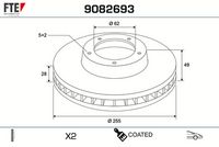 Disc frana FTE, Cod: 9082693
