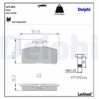 Set placute frana DELPHI, Cod: LP1201