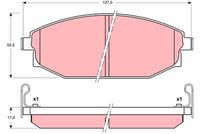 комплект спирачно феродо, дискови спирачки