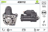 Starter VALEO, Cod: 438112