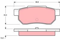 комплект спирачно феродо, дискови спирачки