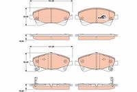 комплект спирачно феродо, дискови спирачки