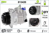 Compresor clima aer conditionat VALEO, Cod: 813420
