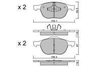 комплект спирачно феродо, дискови спирачки