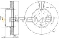Спирачен диск CD7217V BREMSI