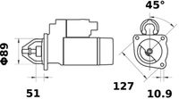 Thumbnail - Startmotor / starter - MS43 - MAHLE