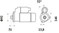 Thumbnail - Startmotor / starter - MS885 - MAHLE
