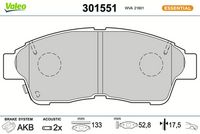 Bremsbelagsatz, Scheibenbremse
