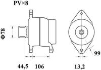 Thumbnail - Dynamo / alternator - MG817 - MAHLE