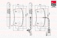 Комплект спирачно феродо, дискови спирачки BP125 FAI AutoParts