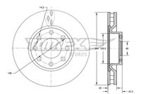 Bremžu diski TX 73-76 TOMEX brakes