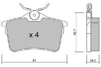 комплект спирачно феродо, дискови спирачки