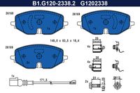 Комплект спирачно феродо, дискови спирачки B1.G120-2338.2 GALFER