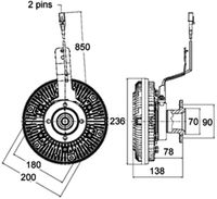 Thumbnail - Koppeling, radiateurventilator - CFC137000P - MAHLE