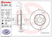 Disc frana BREMBO, Cod: 09.8931.2G