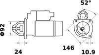 Thumbnail - Startmotor / starter - MS268 - MAHLE