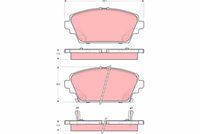 комплект спирачно феродо, дискови спирачки