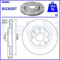 Disc frana DELPHI, Cod: BG3620T