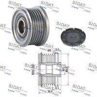 Fulie alternator SIDAT, Cod: 455055