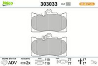 комплект спирачно феродо, дискови спирачки