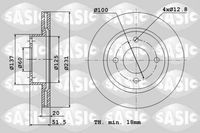 Disc frana SASIC, Cod: 6106318