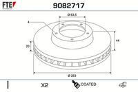 Disc frana FTE, Cod: 9082717