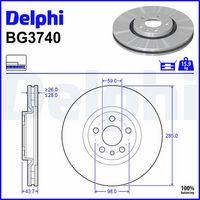 Disc frana DELPHI, Cod: BG3740