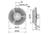 Thumbnail - Koppeling, radiateurventilator - CFC58000S - MAHLE