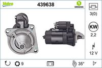 Starter VALEO, Cod: 439638