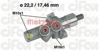 Pompa centrala, frana METZGER AUTOTEILE, Cod: 202-175