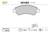 Комплект спирачно феродо, дискови спирачки 601464 VALEO