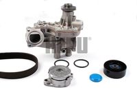 Pompa apa + Set curea transmisie cu caneluri HEPU, Cod: PK051311