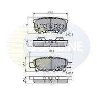 Set placute frana COMLINE, Cod: CBP31290