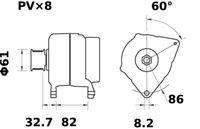 Thumbnail - Dynamo / alternator - MG286 - MAHLE